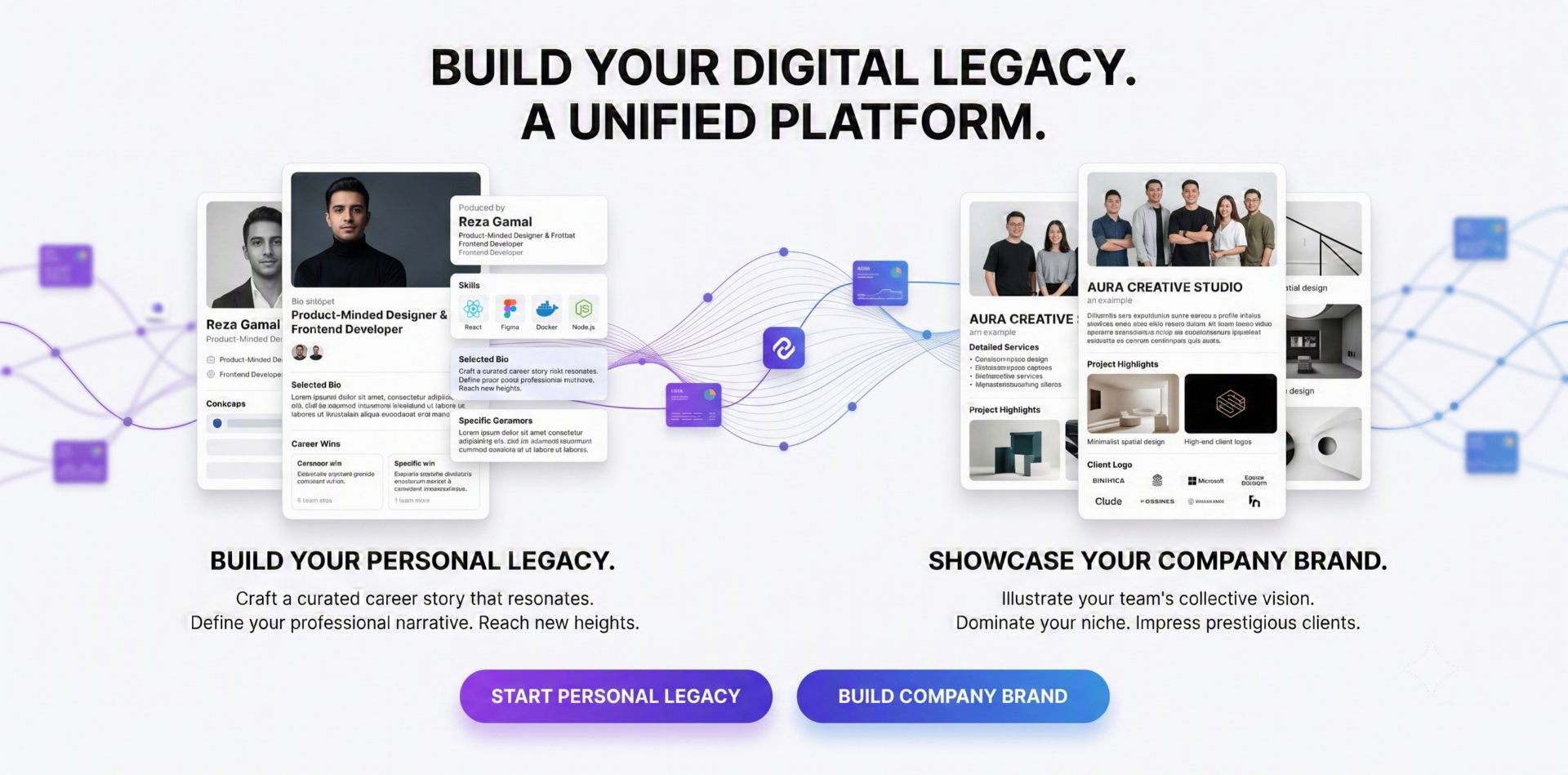 Build your digital legacy — personal portfolio and company profile examples on PortfolioLink